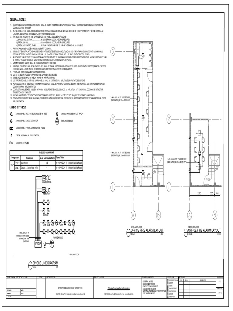 Fire Alarm System Layout for Warehouse | PDF | Building Engineering ...