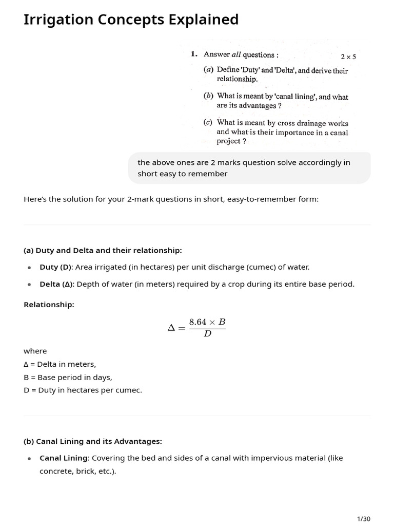 Irrigation Concepts and Calculations Guide | PDF | Irrigation | Soil ...