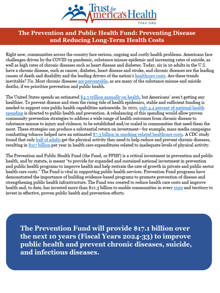 Preventing Disease with Public Health Funding | PDF | Preventive ...