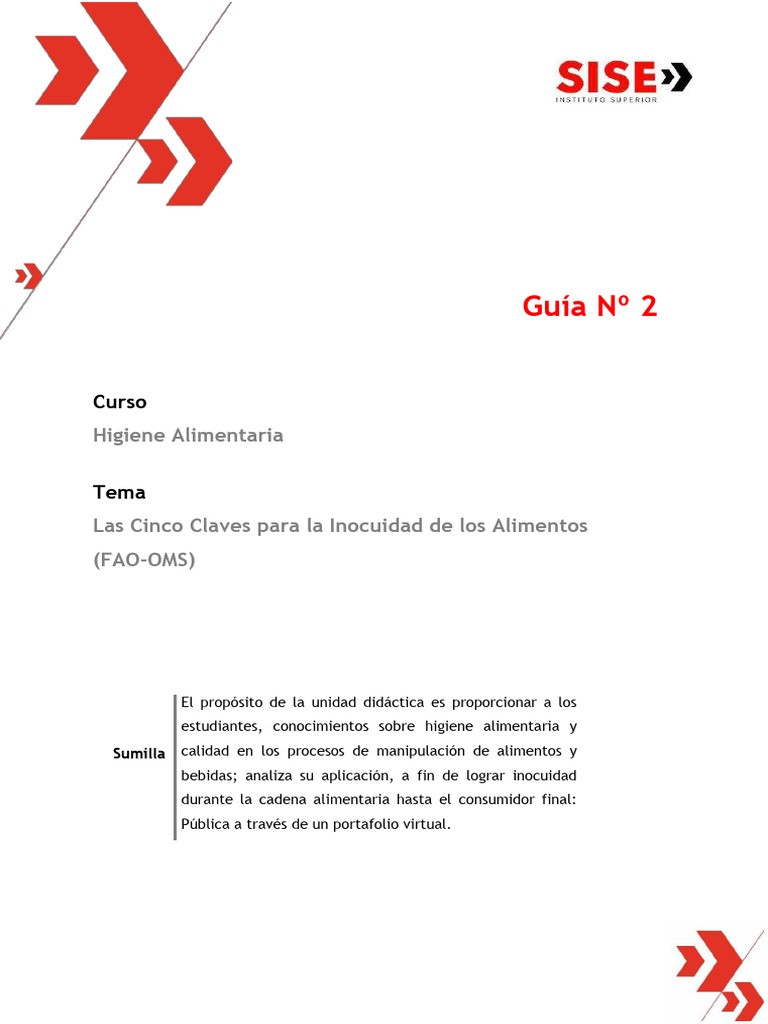 Cinco Claves para Inocuidad Alimentaria | PDF | Análisis de Riesgo y ...