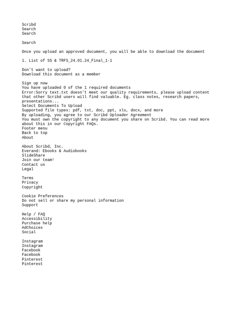 Scribd Document Upload Guidelines | PDF