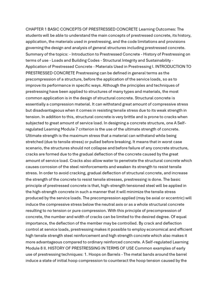 Understanding Prestressed Concrete Basics | PDF | Strength Of Materials ...