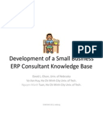 Development of A Small Business ERP Consultant Knowledge Base