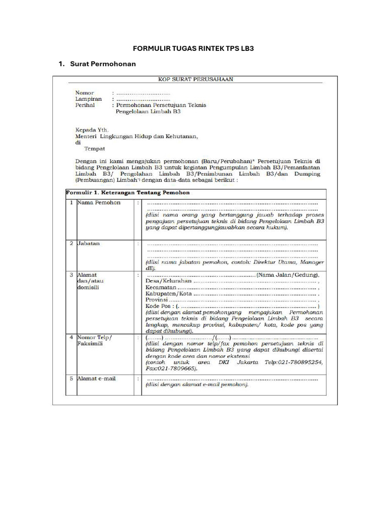 Formulir Tugas Rintek TPS LB3 | PDF