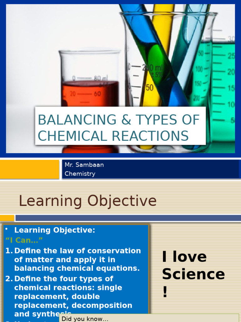 Unit+4 Balancing+and+Types+of+Chemical+Reactions+ (1) + | PDF ...