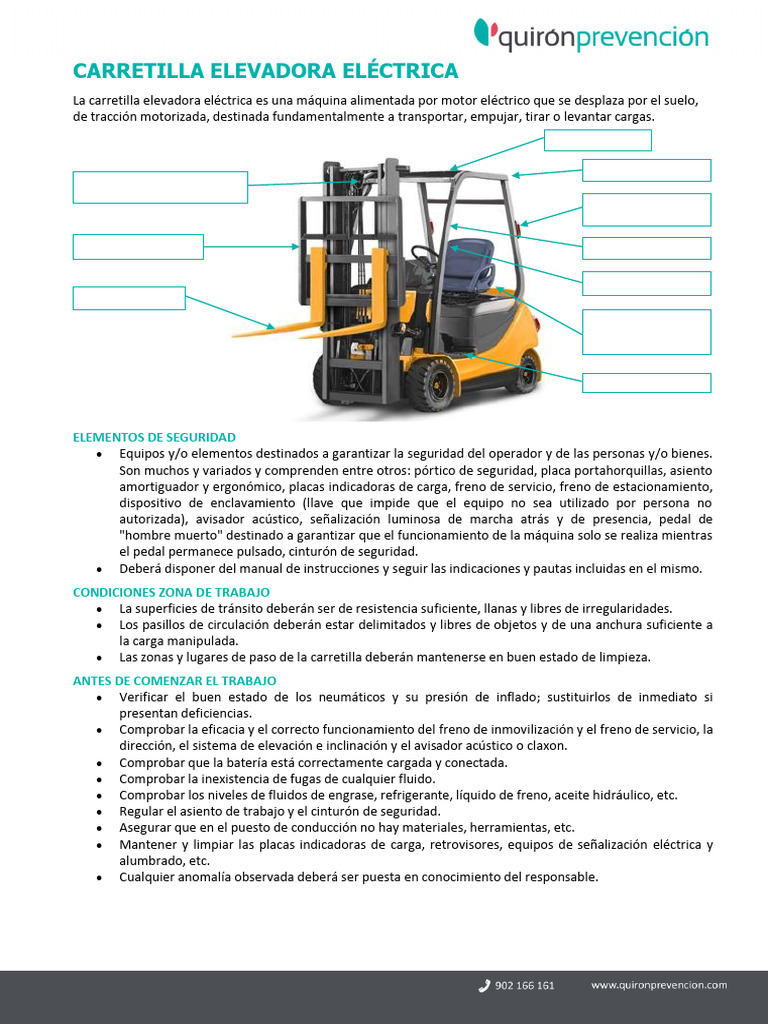 Seguridad y Uso de Carretillas Elevadoras | PDF | Máquina elevadora ...