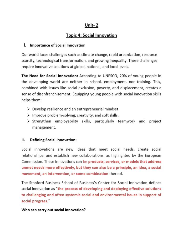 Understanding Social Innovation Essentials | PDF | Innovation ...