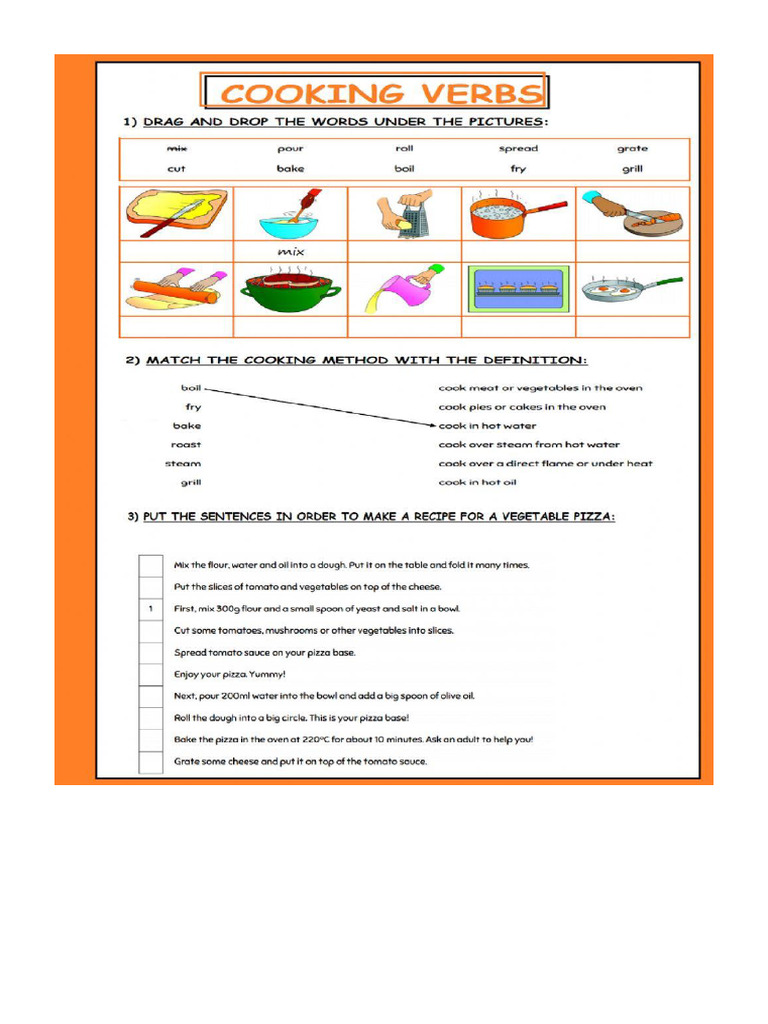 Cooking Verbs 2 | PDF