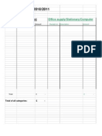 2010-2011 Expenses and Tax Calculation List