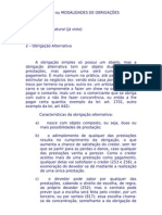 CLASSIFICAÇÃO Ou MODALIDADES DE OBRIGAÇÕES A6