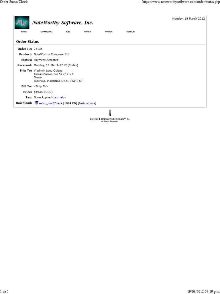 Order Status Check | PDF