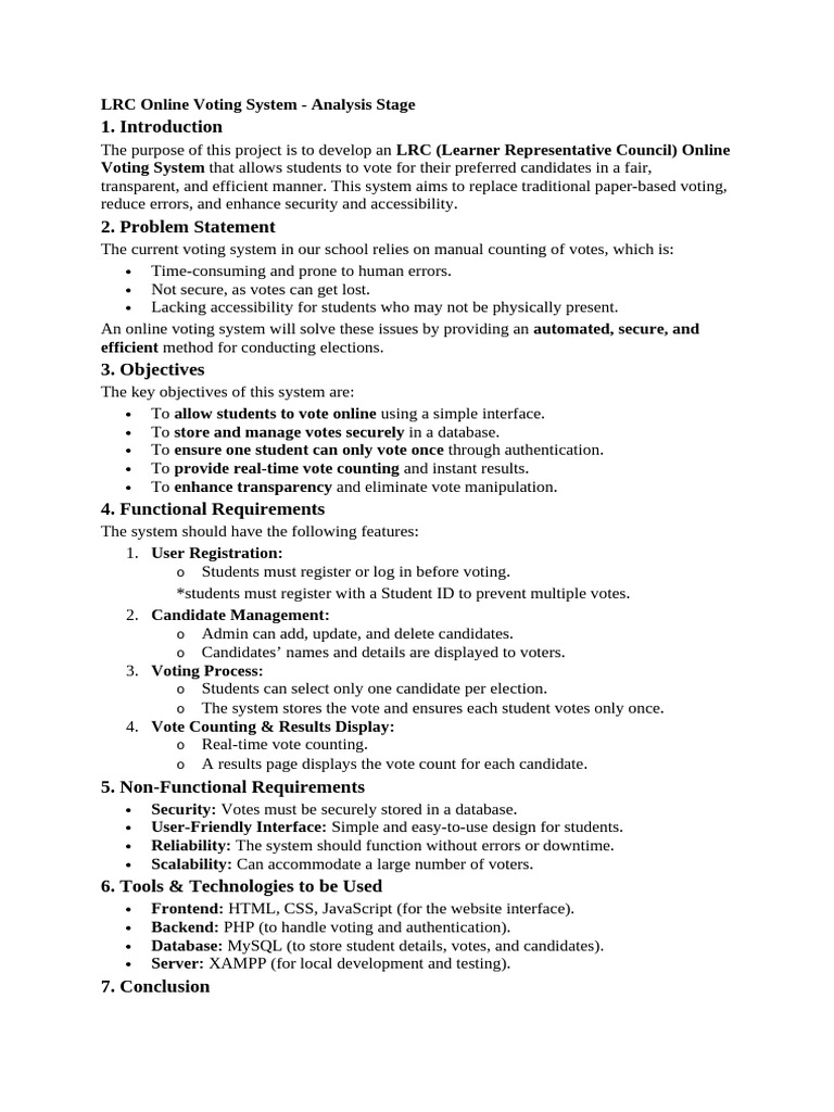 LRC Online Voting System Overview | PDF | Electronic Voting | Databases