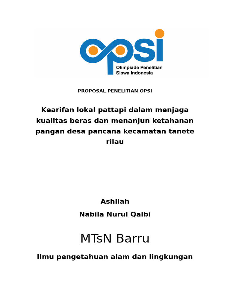 Kearifan Lokal Pattapi dan Ketahanan Pangan | PDF