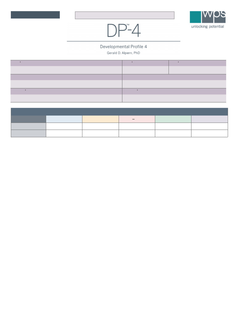 DP-4 Clinician Rating Score Analysis | PDF | Clinical Psychology ...