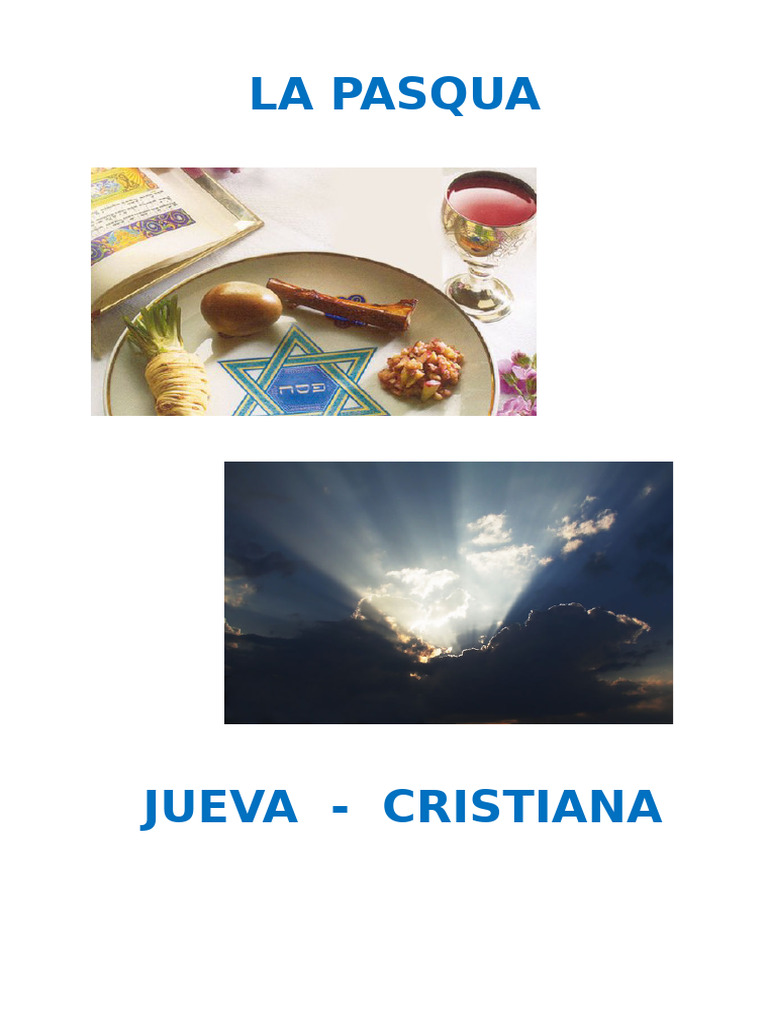 Dossier Pasqua Jueva i Pasqua Cristiana | PDF