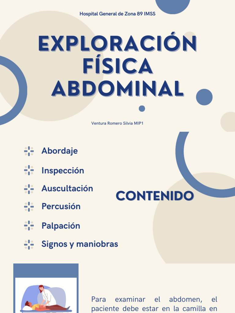 Exploración Física del Abdomen | PDF | Abdomen | Examen físico