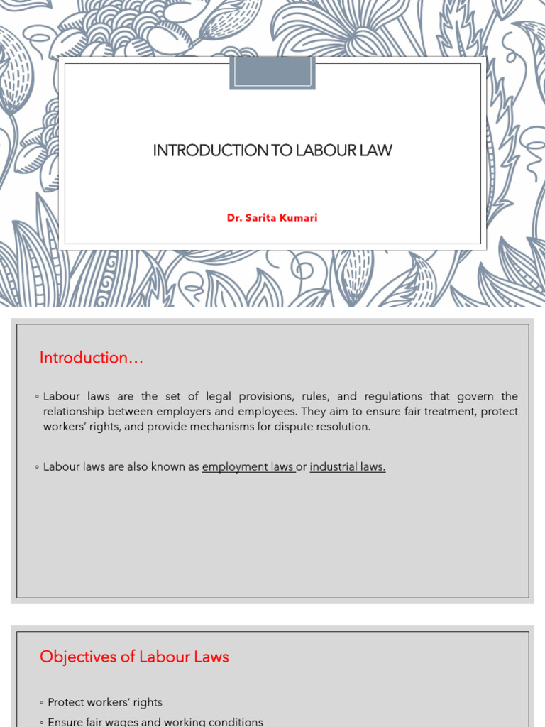 Overview of Labour Law Objectives | PDF | Labour Law | Employment