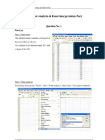 Statistical Analysis & Data Interpretation Part: Question No. 1 Part (A)