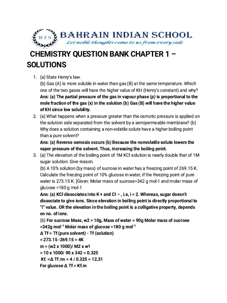 question bank solutions | PDF | Chemistry | Scientific Phenomena