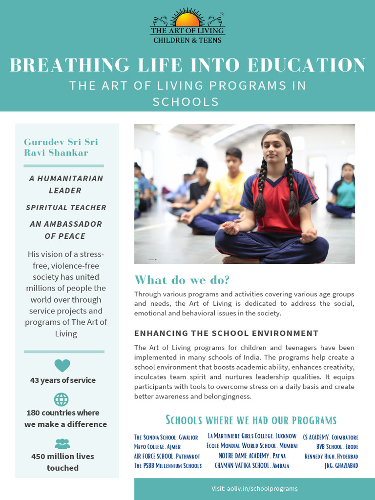 Art-of-Living-Programs - for-Schools-Overiew | PDF | Meditation ...