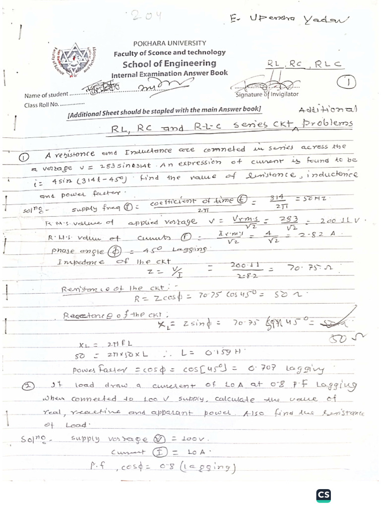 Basic Electrical Important Problem | PDF