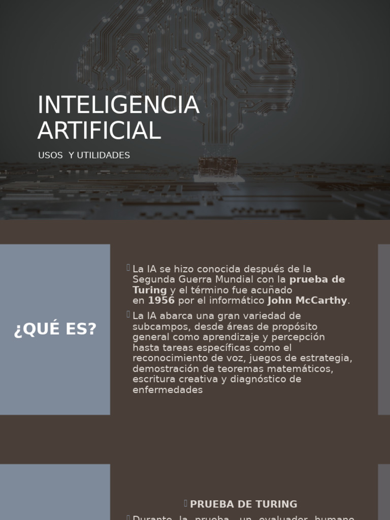 Usos y Conceptos de la IA | PDF | Inteligencia artificial ...