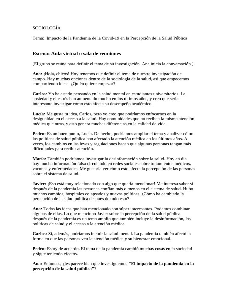 Impacto de la Covid-19 en Salud Pública | PDF | Cuidado de la salud ...