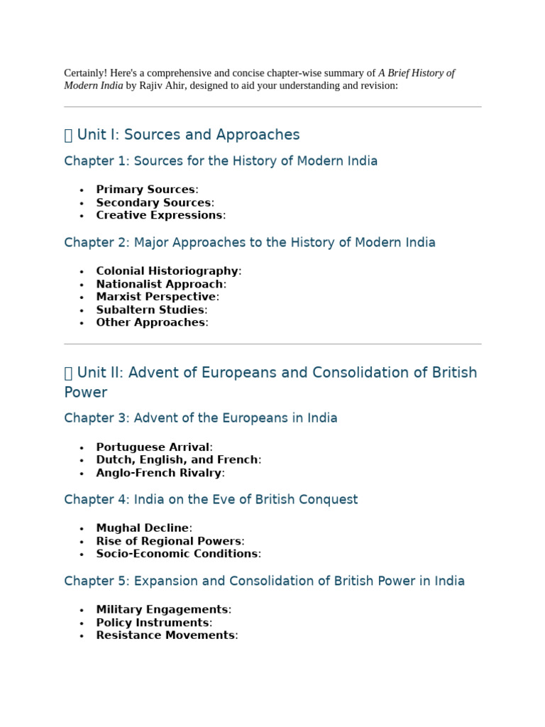 Brief History of Modern India | PDF | Partition Of India | Jawaharlal Nehru