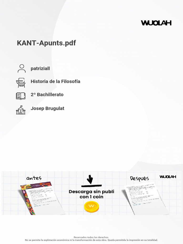 Wuolah Free KANT Apunts | PDF