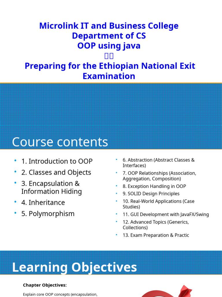 OOP Concepts and Java Exam Prep Guide | PDF | Method (Computer ...
