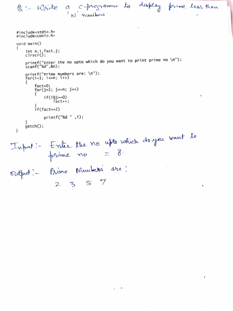 Prime Less Than The N Numbers | PDF