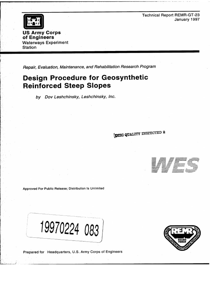 Reinforced Steep Slopes | PDF