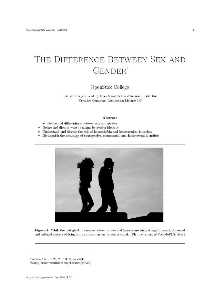 Sex vs. Gender: Key Differences Explained | PDF | Sexual Orientation ...