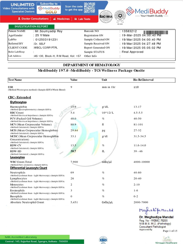 Hematology and Biochemistry Report | PDF | White Blood Cell | Glycated ...