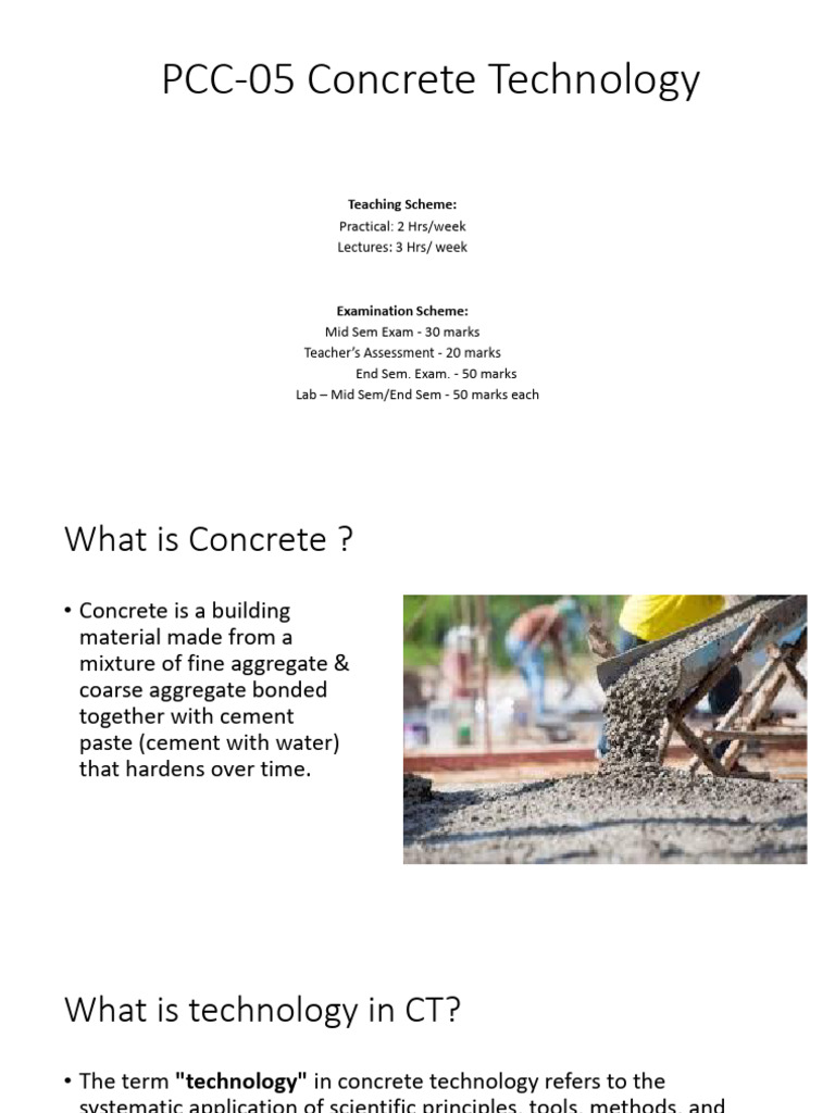 Concrete Technology Overview and Basics | PDF | Concrete | Porosity