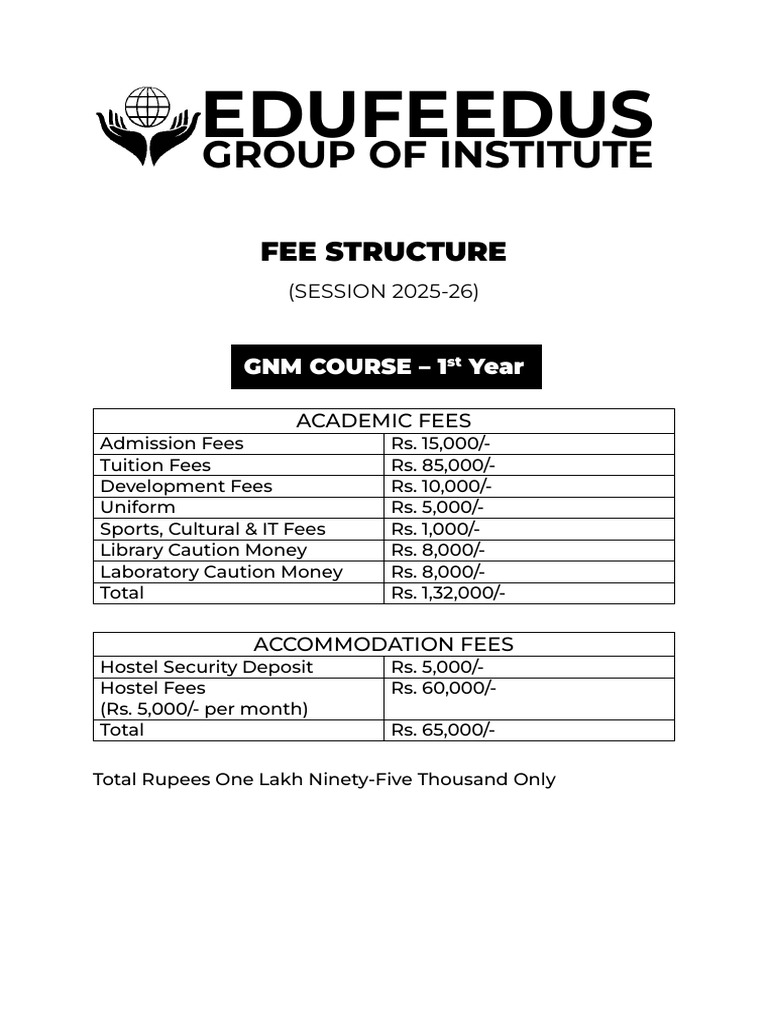 FEE STRUCTURE | PDF