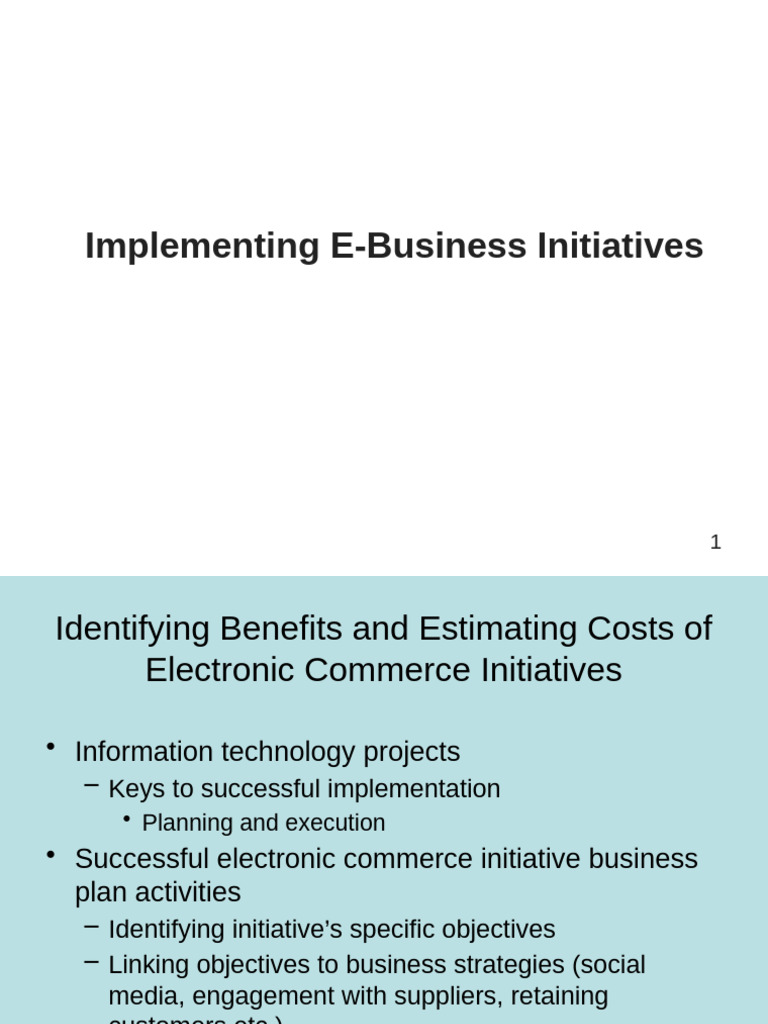 Lecture+9+Implementing E-Business Initiatives+Sp19 | PDF | E Commerce ...