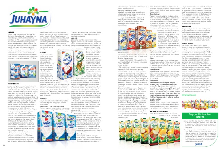Juhayna Brand Yogurt
