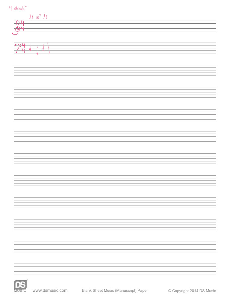 Blank+Sheet+Music+(Manuscript)+Paper | PDF