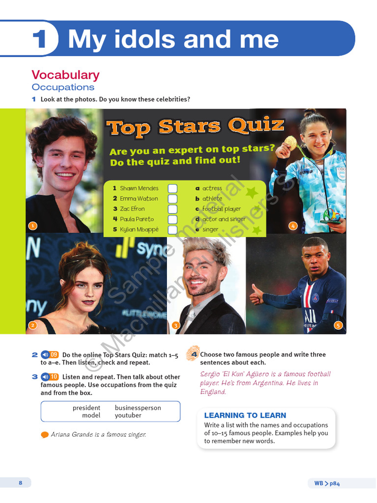 Famous Celebrities and Their Occupations | PDF