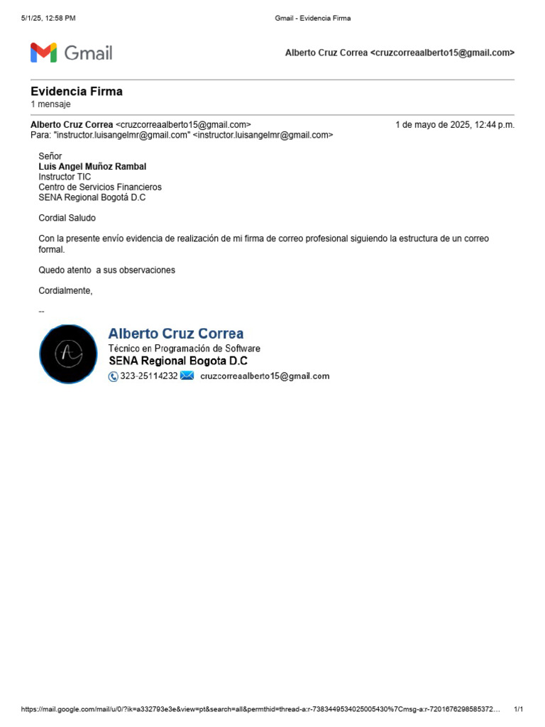 A1. Correo Formal | PDF