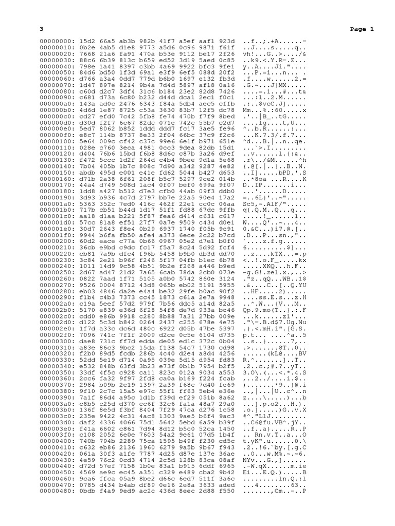 Hexadecimal Data Analysis Report | PDF