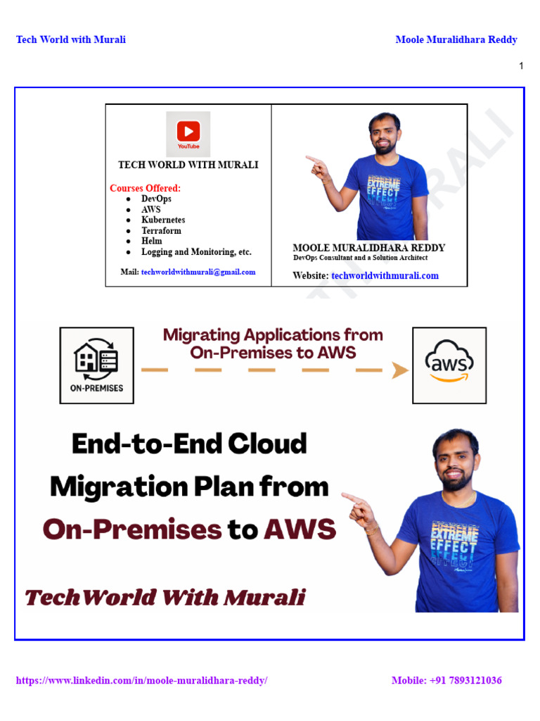 End To End Cloud Migration Plan From On Premises To Clloud | PDF ...