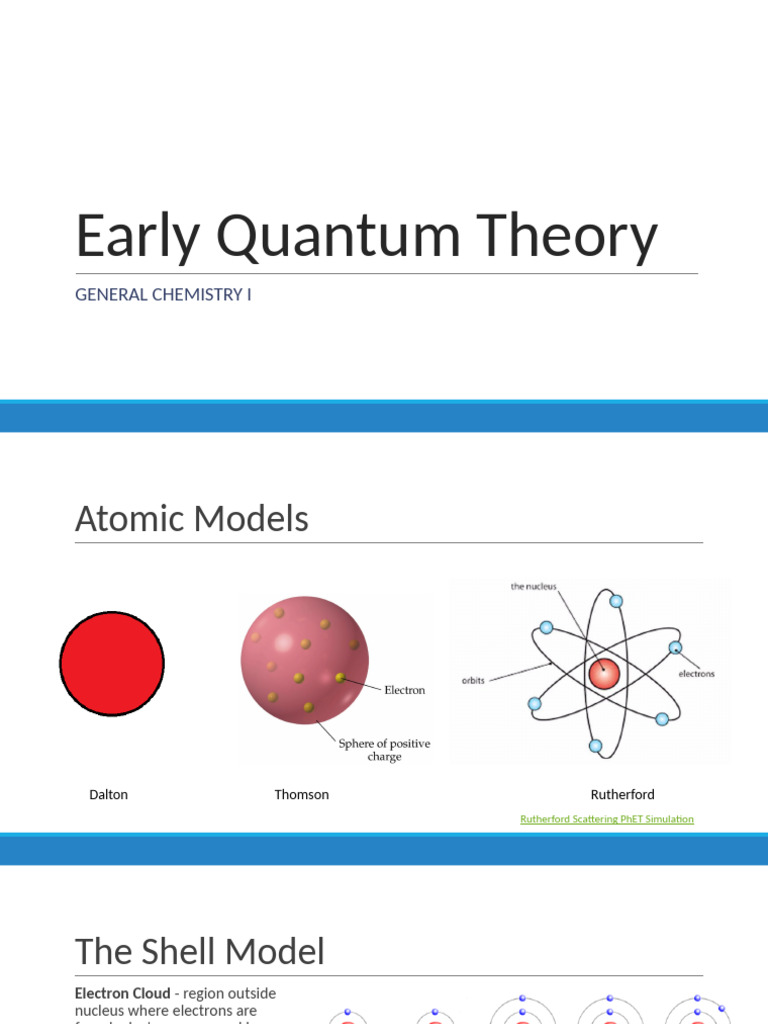 Foundations of Early Quantum Theory | PDF | Emission Spectrum ...