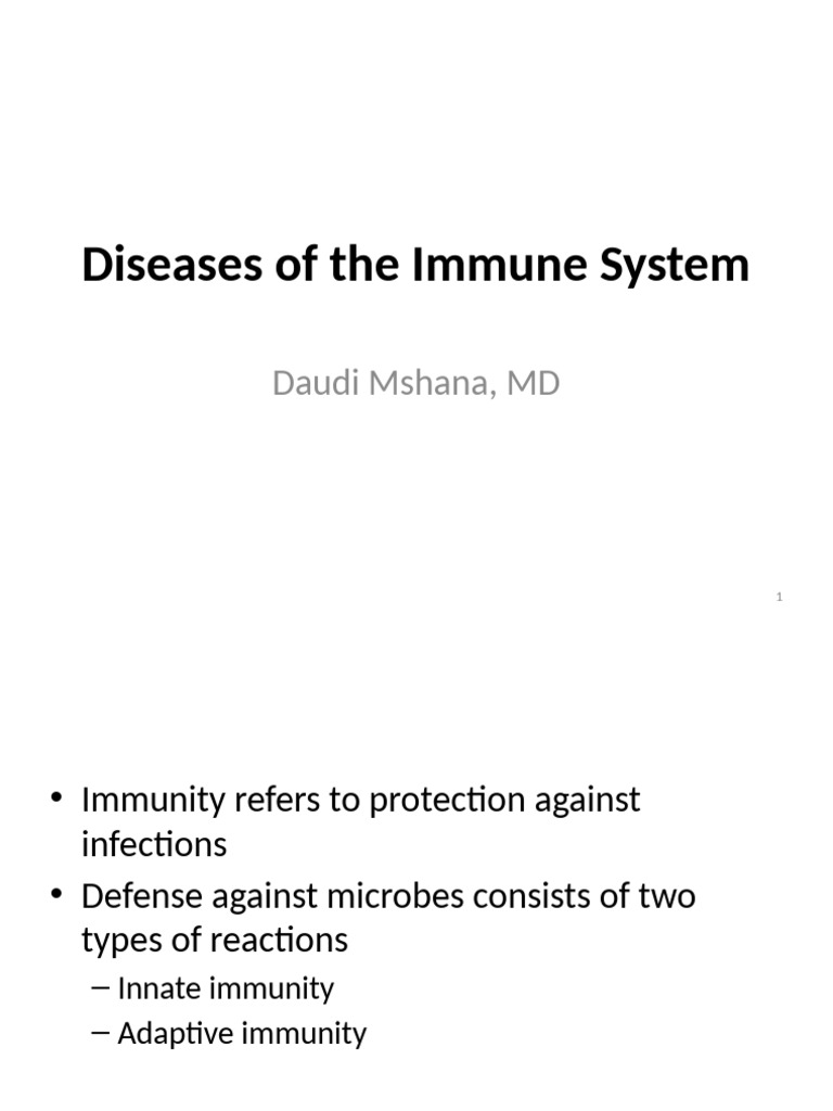 Immune System Diseases Explained | PDF | Immune System | Transplant ...