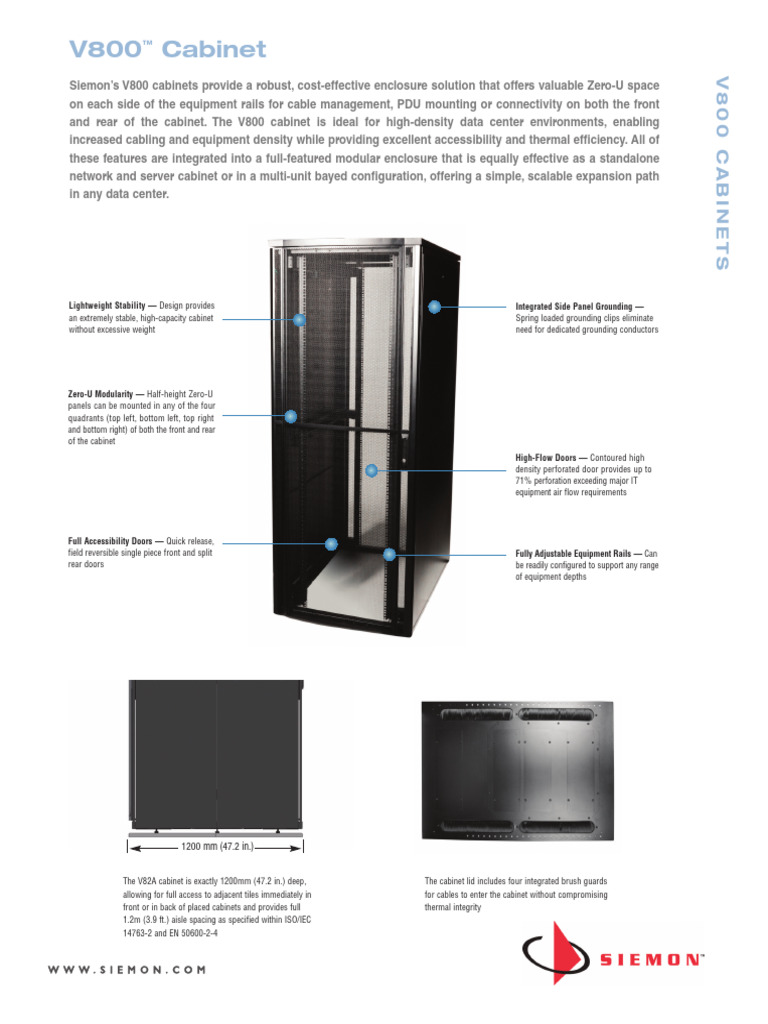 Gabinete CPD - V800 | PDF | Data Center | Manufactured Goods