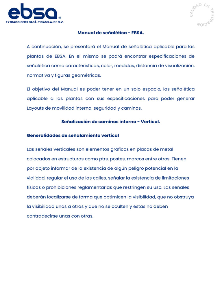 Manual de Señalética - EBSA | PDF
