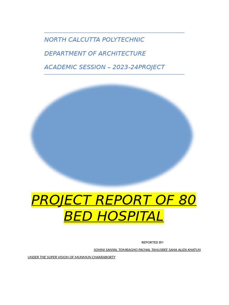 80-Bed Hospital Design Project Report | PDF | Hospital | Rain