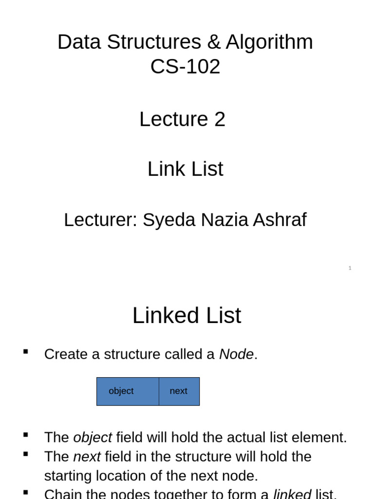 Lec 2-DS ALGO (Final) | PDF | Pointer (Computer Programming ...