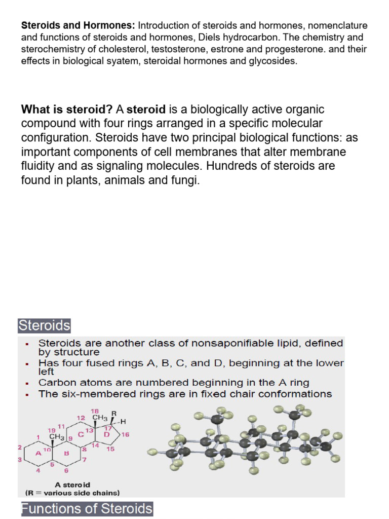 Understanding Steroids and Hormones | PDF | Steroid | Hormone